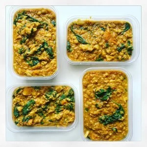 Warming vegetable and lentil daal