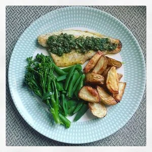 Seabass with Salsa Verde