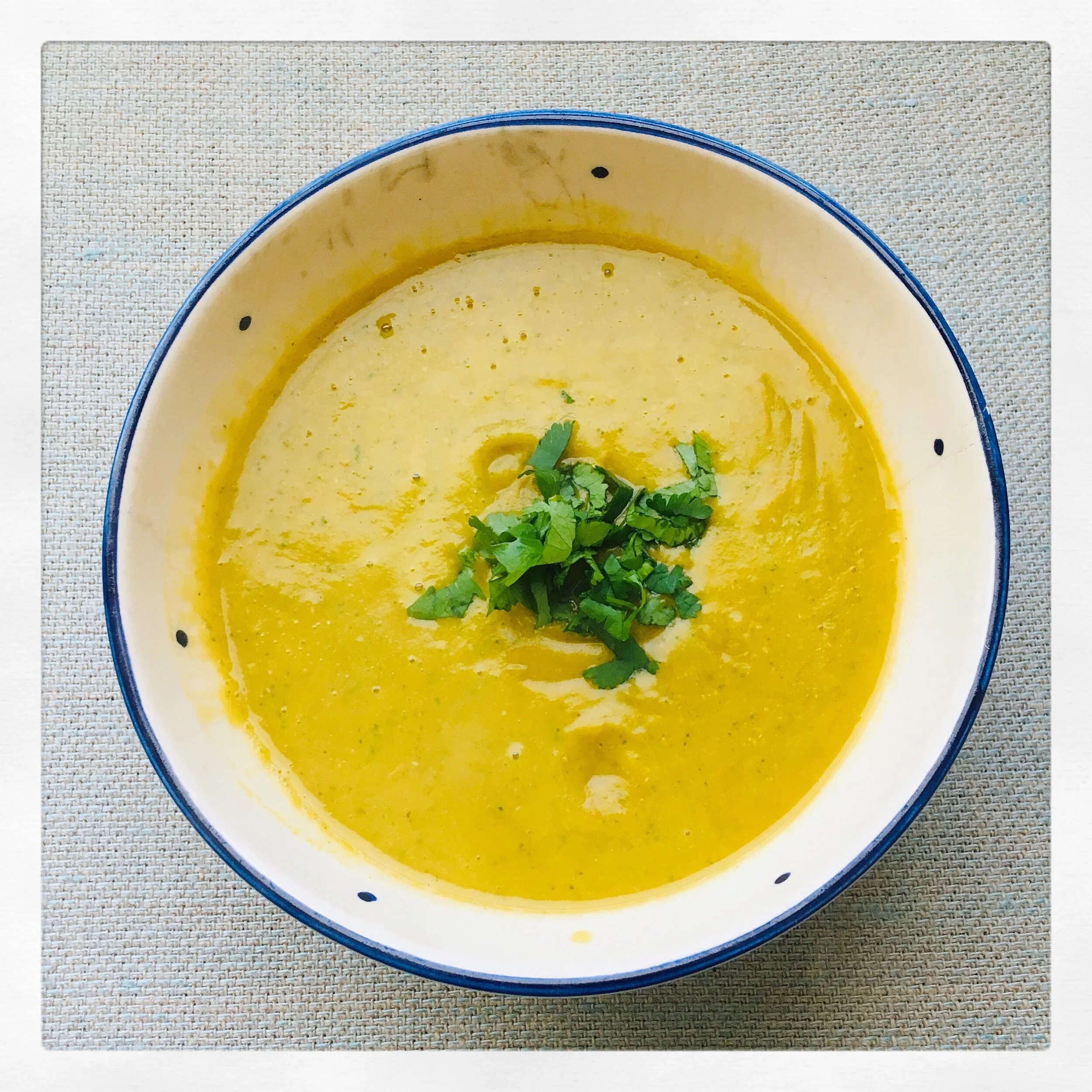 Warming winter vegetable and lentil soup
