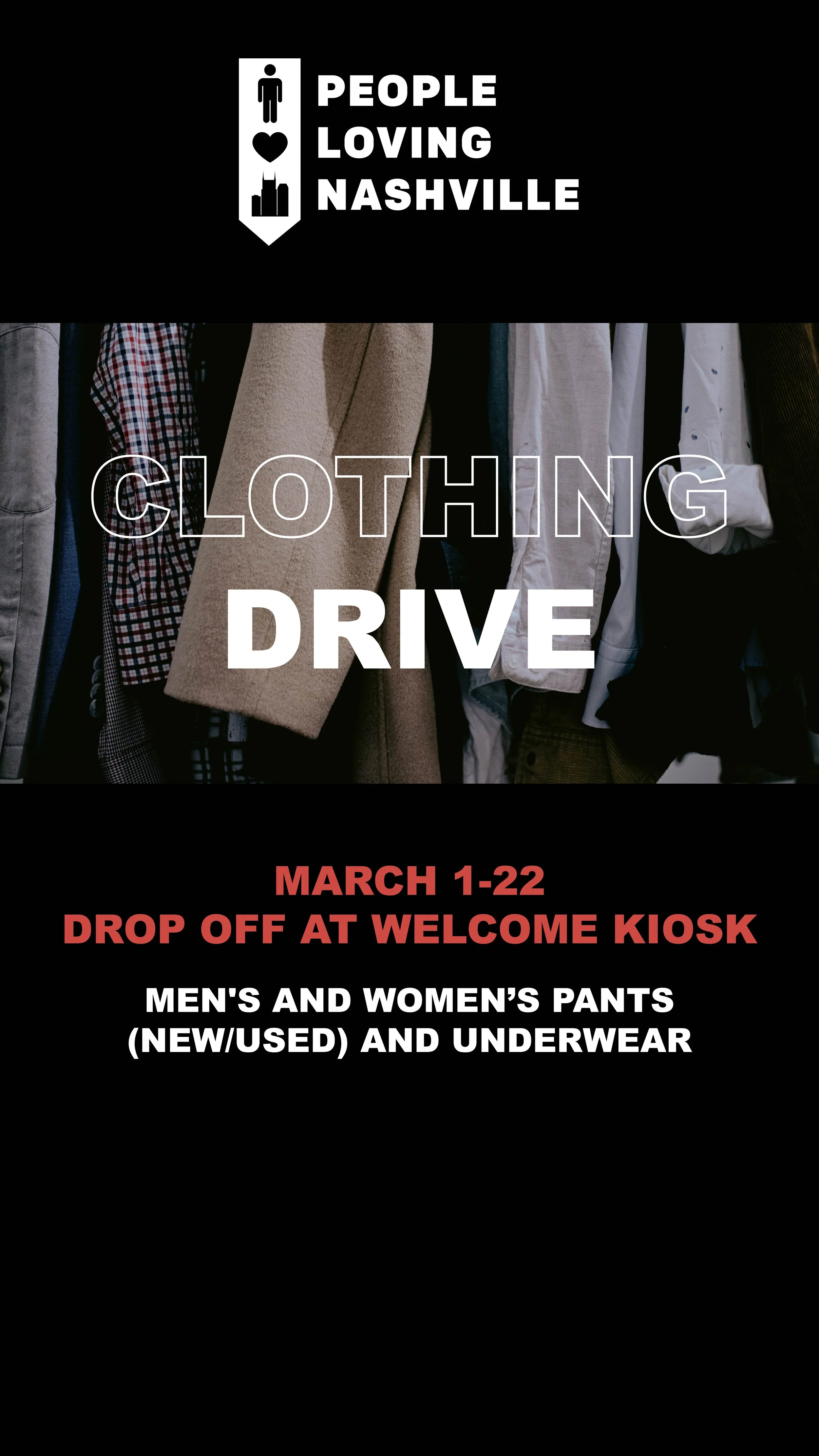 People Loving Nashville Clothing Drive