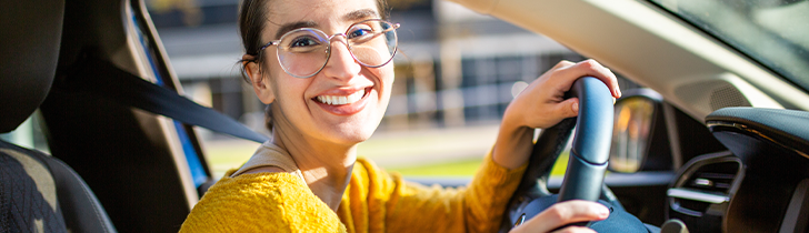 Girl in car