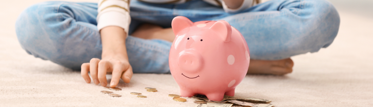 Person with Piggy Bank