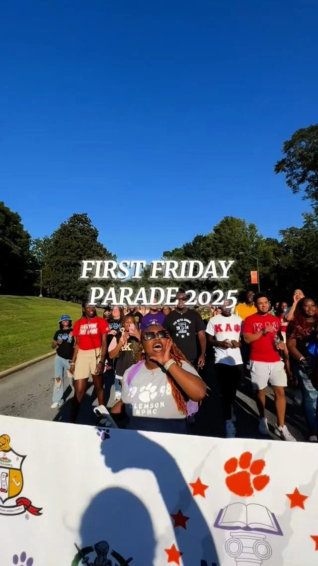 First Friday Parade with the Captivating Clemson NPHC! Go Tigers 🧡✨