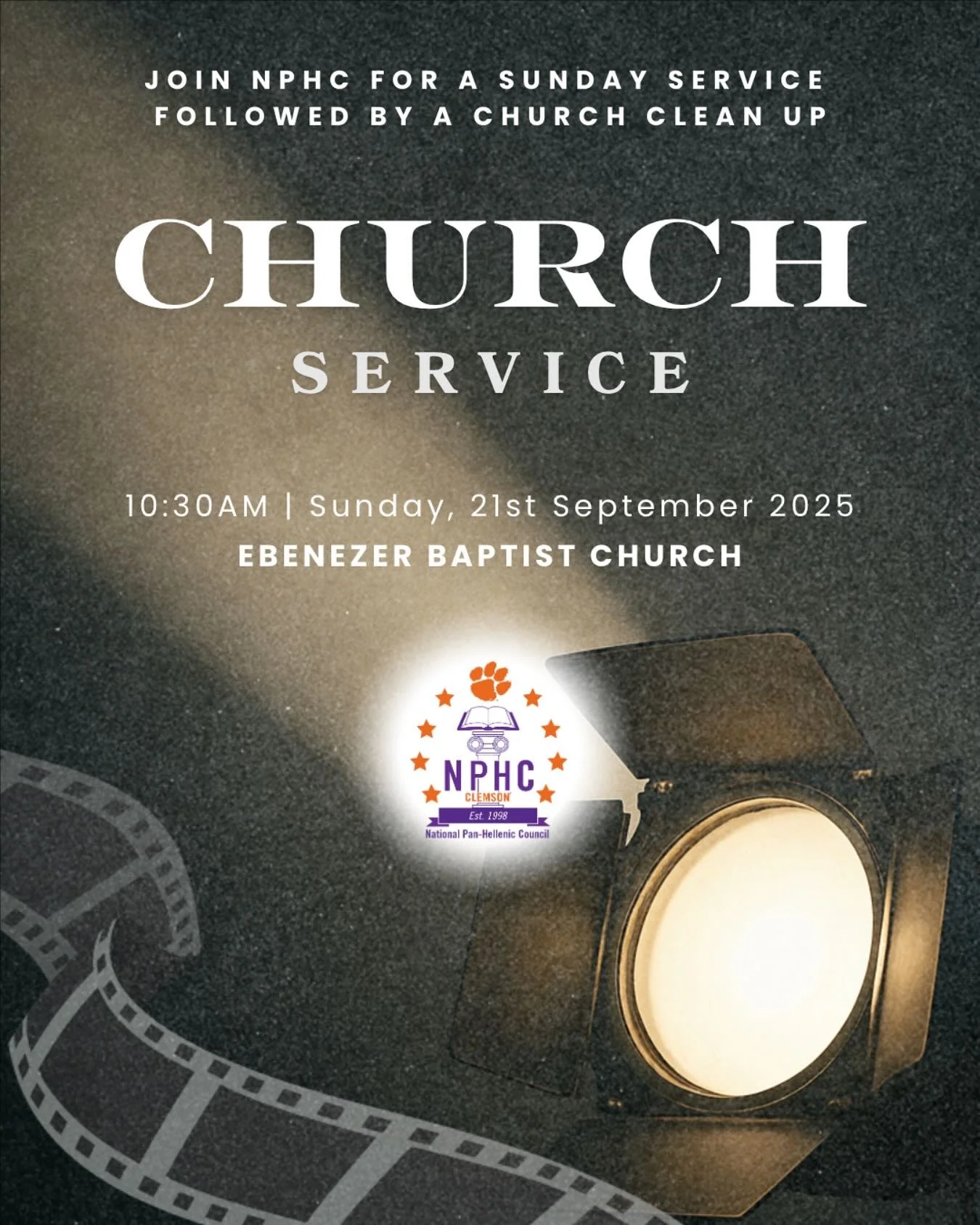 Join NPHC tomorrow for worship and fellowship!
We’ll gather for a Church Service at 10:30AM at Ebenezer Baptist Church, followed by a service opportunity to give back through a church clean-up.
Let’s come together in faith and service