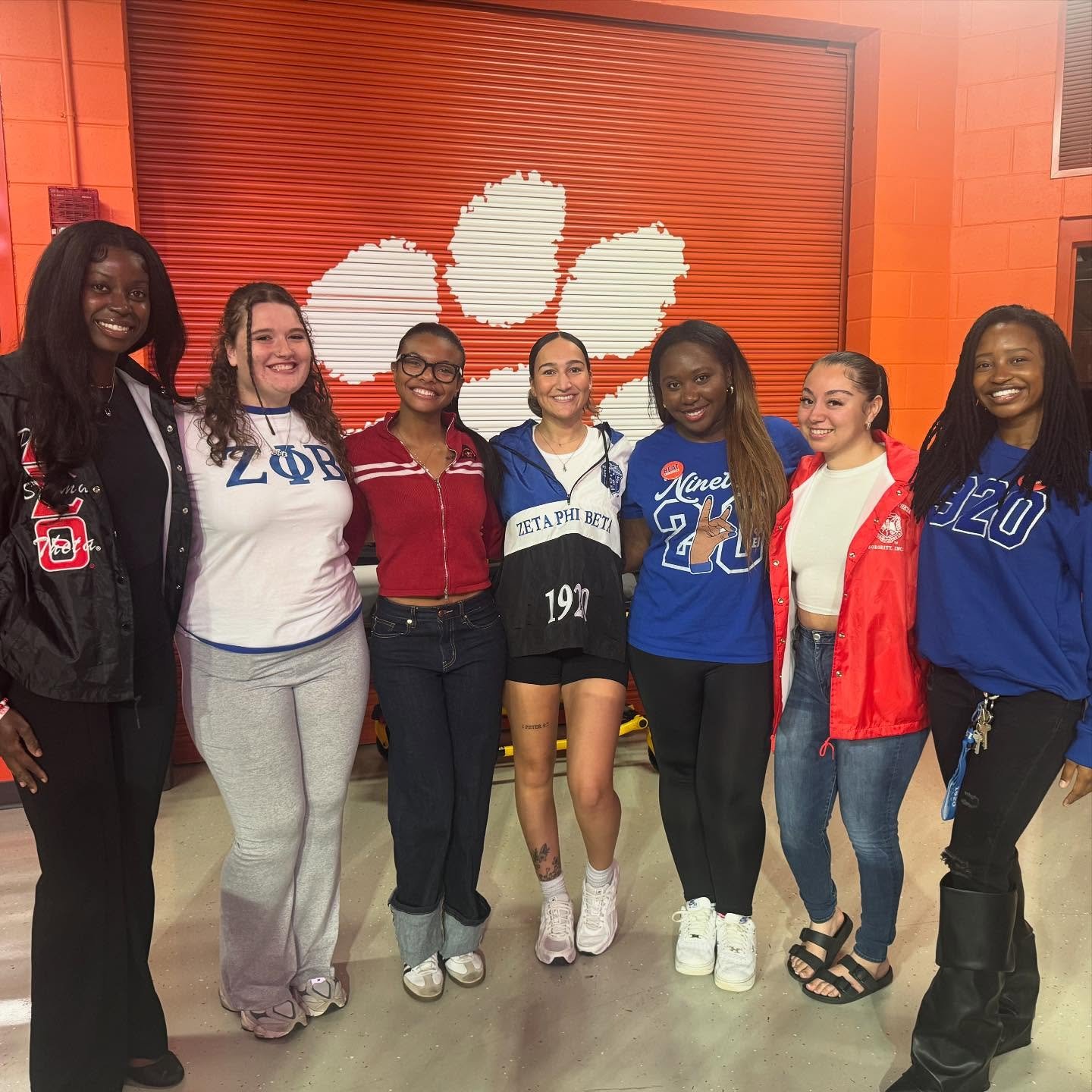 This afternoon, at the @clemsonwbb game against Louisville, some incredible accomplishments from our council were recognized! 

The women of the Omicron Phi Chapter of Delta Sigma Theta Sorority, Incorporated were recognized as the winners of this ye