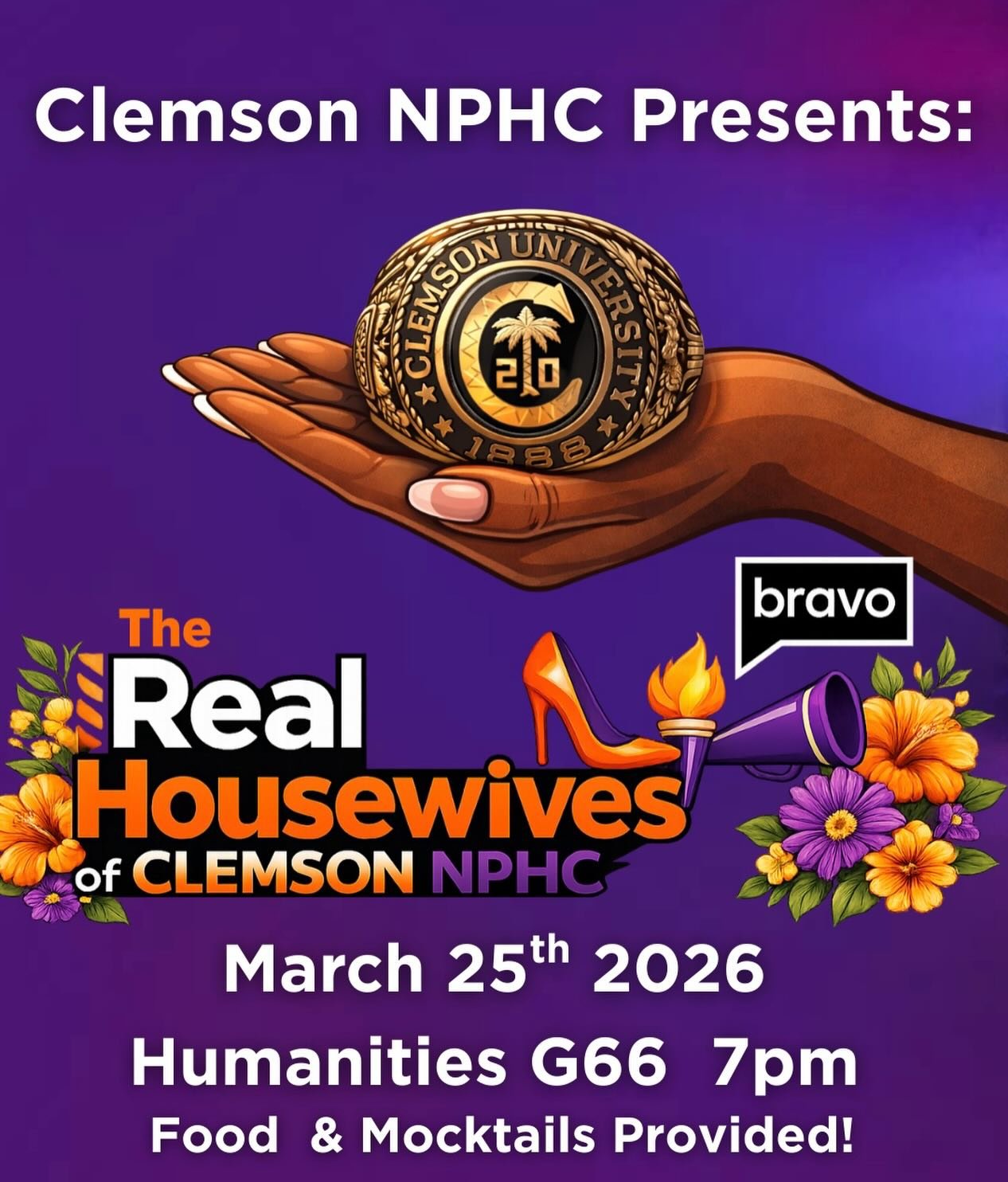 In Clemson, we don&rsquo;t just attend&hellip; we run the show!

The tea is hot, the vibes will be unmatched, and our housewives have entered the chat 👀

Join us for The Real Housewives of Clemson NPHC as we get into what&rsquo;s reasonable&hellip; 
