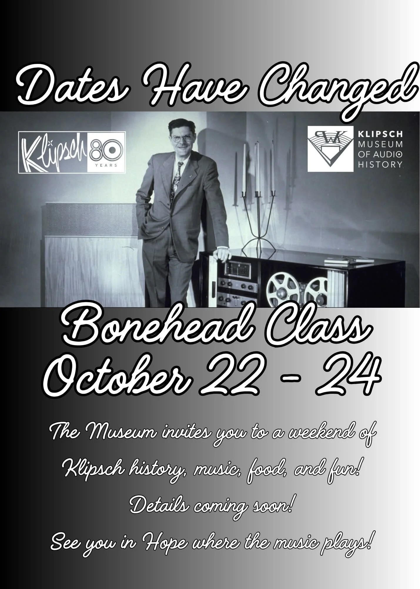 Klipsch 80th Anniversary Celebration Save The Date