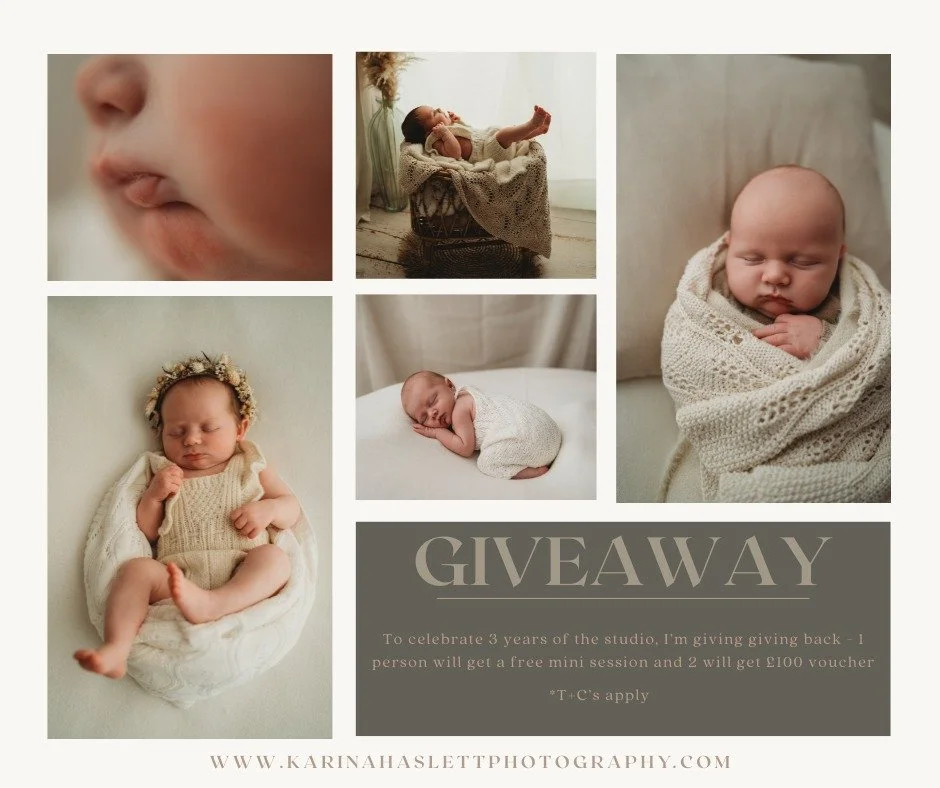 ✨ 3 Years of the Studio &ndash; Giveaway Time! ✨

Three years ago, I opened the doors to my little home-from-home studio with a dream of creating a space where families could slow down, cuddle close, and preserve the moments that matter most.

Since 