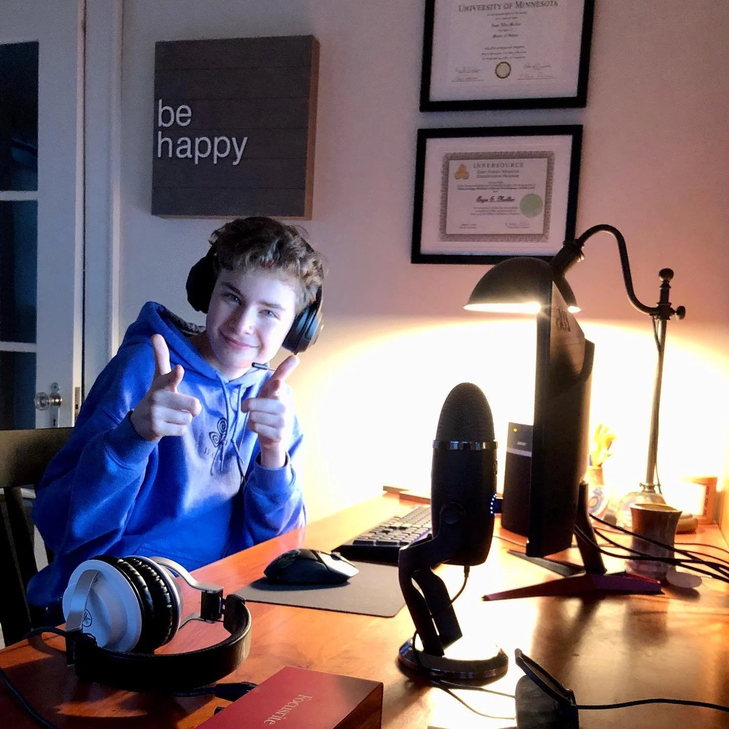 Are you ready? 🎶✨
.
Going  V I R T U A L  for tomorrow&rsquo;s Qigong + Sound Meditation @yogasanctuarympls has become a family affair! Not to mention a huge learning curve! 🌀
.
Fortunate to have a #teenager in the house who is all-to-familiar with