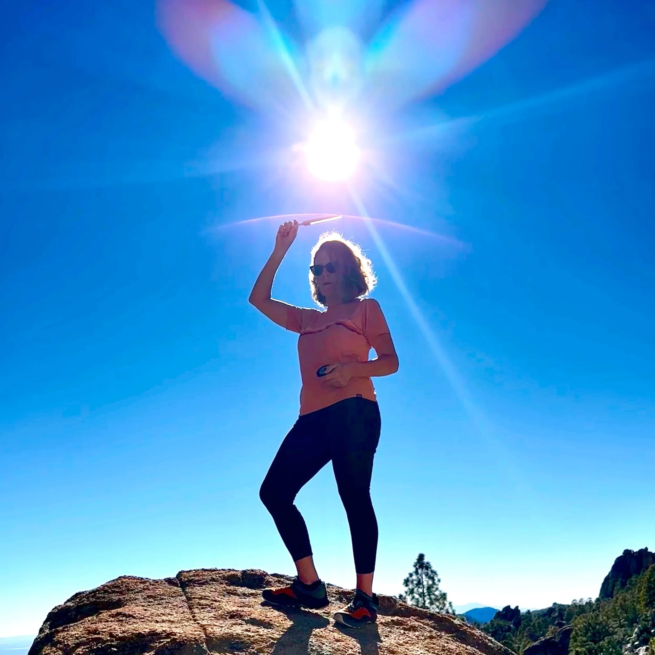 Yes. This is me. After hiking to the top of a mountain. To test how tuning forks interact with mountain energy.

Biofield Tuning isn&rsquo;t something I just do. It&rsquo;s something that invited me on a journey to go beyond the use of &ldquo;a tool&