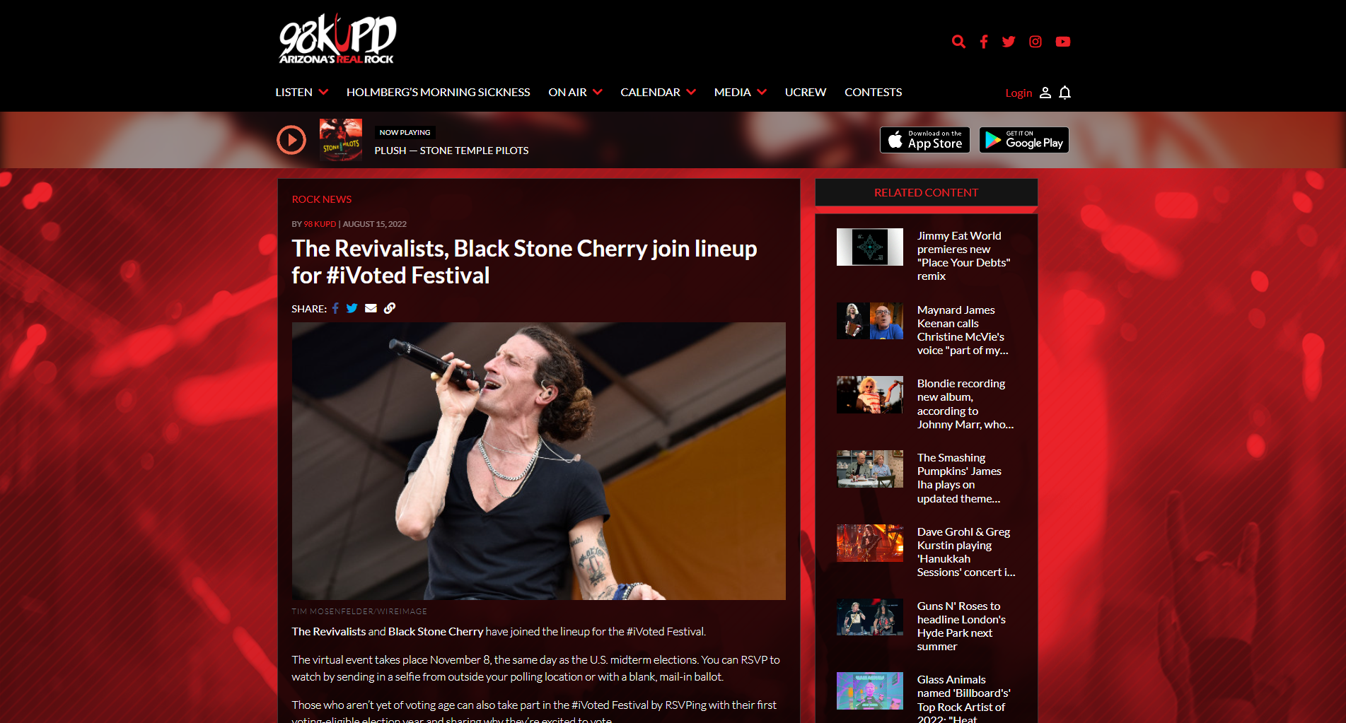 The Revivalists, Black Stone Cherry join lineup for #iVoted Festival | 98 KUPD