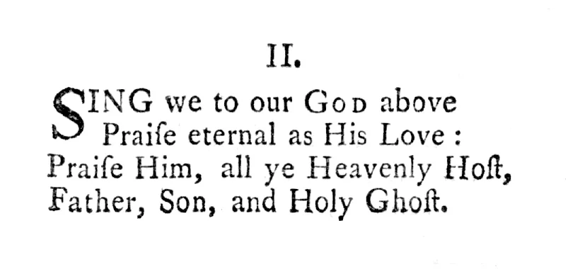 Fig. 6. Charles Wesley, Gloria Patri (1746).