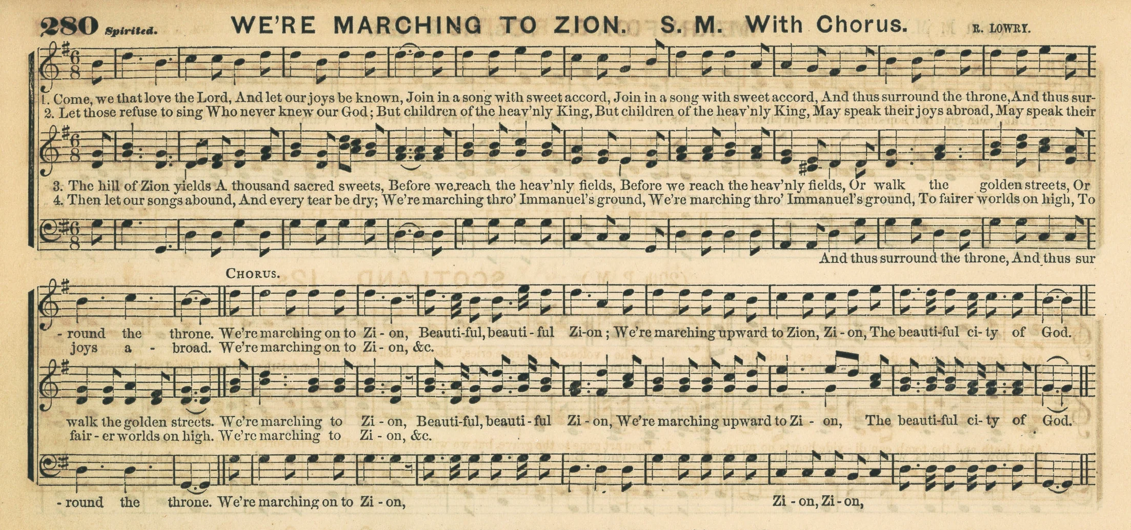 Fig. 4. The Victory, Chester Allen & William Sherwin, eds. (NY: Biglow & Main, 1869), melody in the second part.