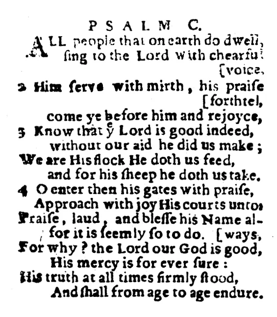 Fig. 2. Psalms of David in Meeter (Edinburgh, 1650).