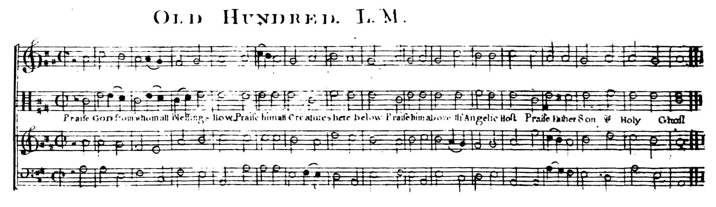 Fig. 12. The Federal Harmony , Part 2 (Boston: John Norman, 1790). Melody in the tenor part.