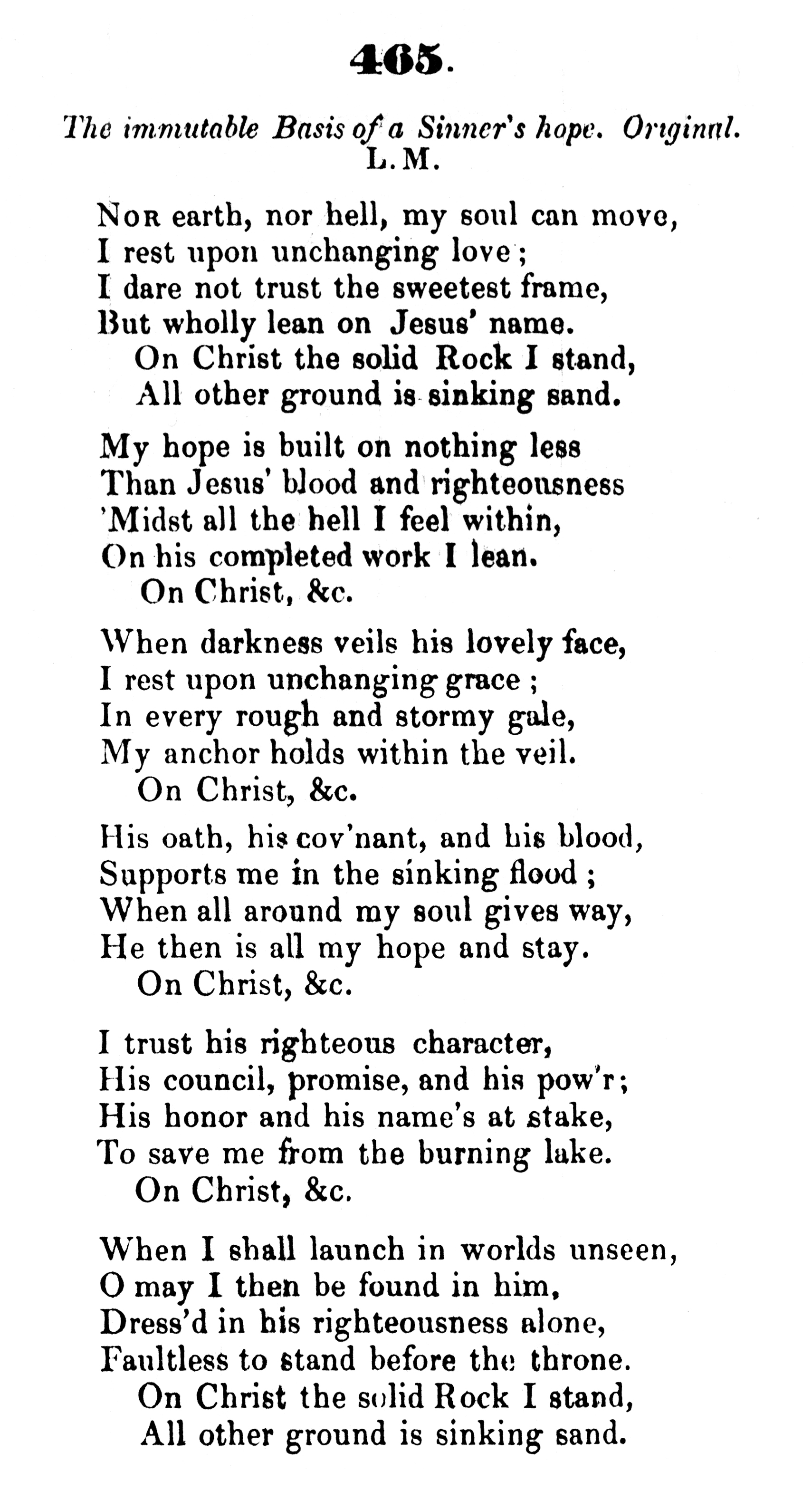 The solid rock. A new tune to a wonderful old hymn. Sheet Music