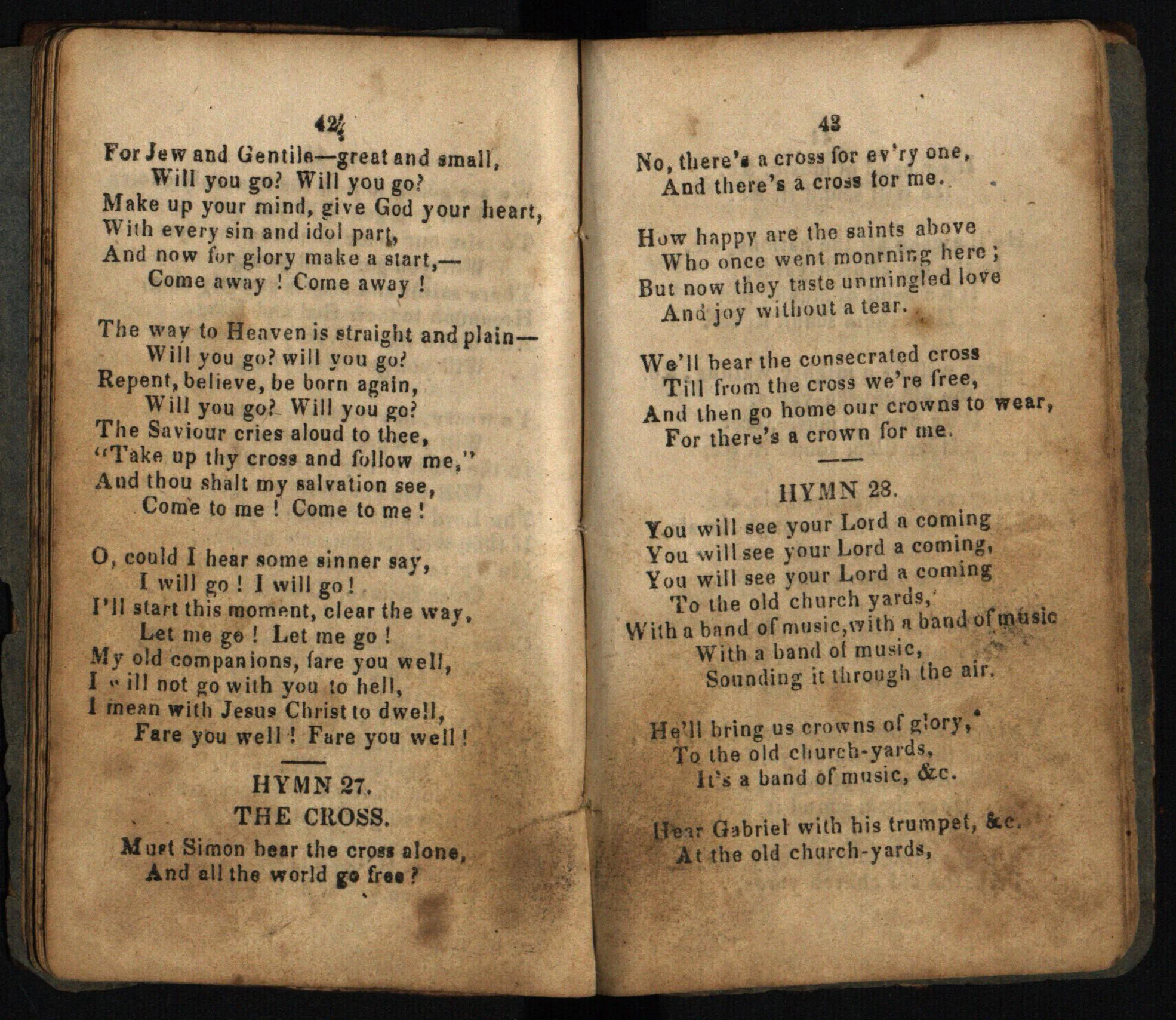 Fig. 2. Second Advent Hymns, Designed to Be Used in Prayer & Camp Meetings (Concord, N.H.: A.R. Brown, 1843).