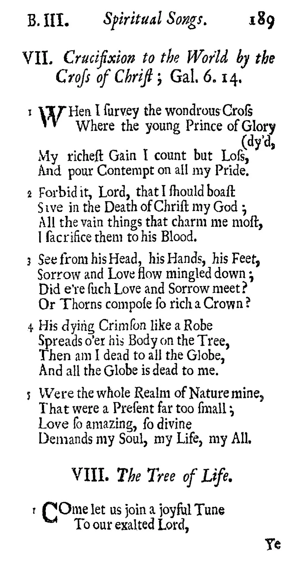 Fig. 1. Hymns and Spiritual Songs (1707).