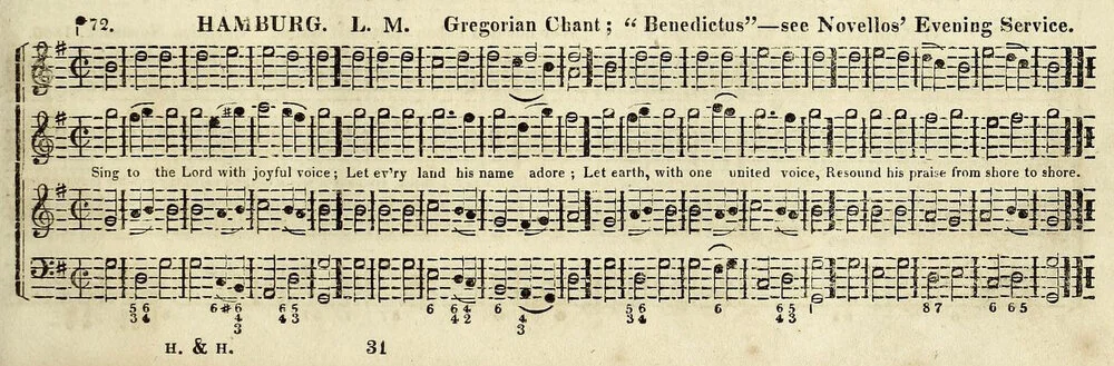 Fig. 4. The Boston Handel and Haydn Society Collection of Church Music, 3rd ed. (1825). Melody in the tenor part.