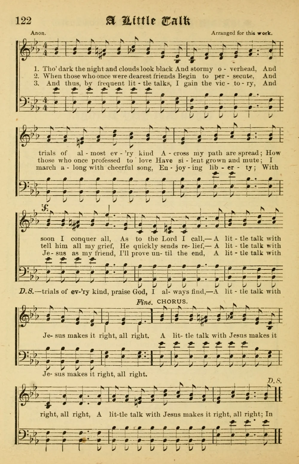 Just A Little Talk With Jesus Hymnology Archive