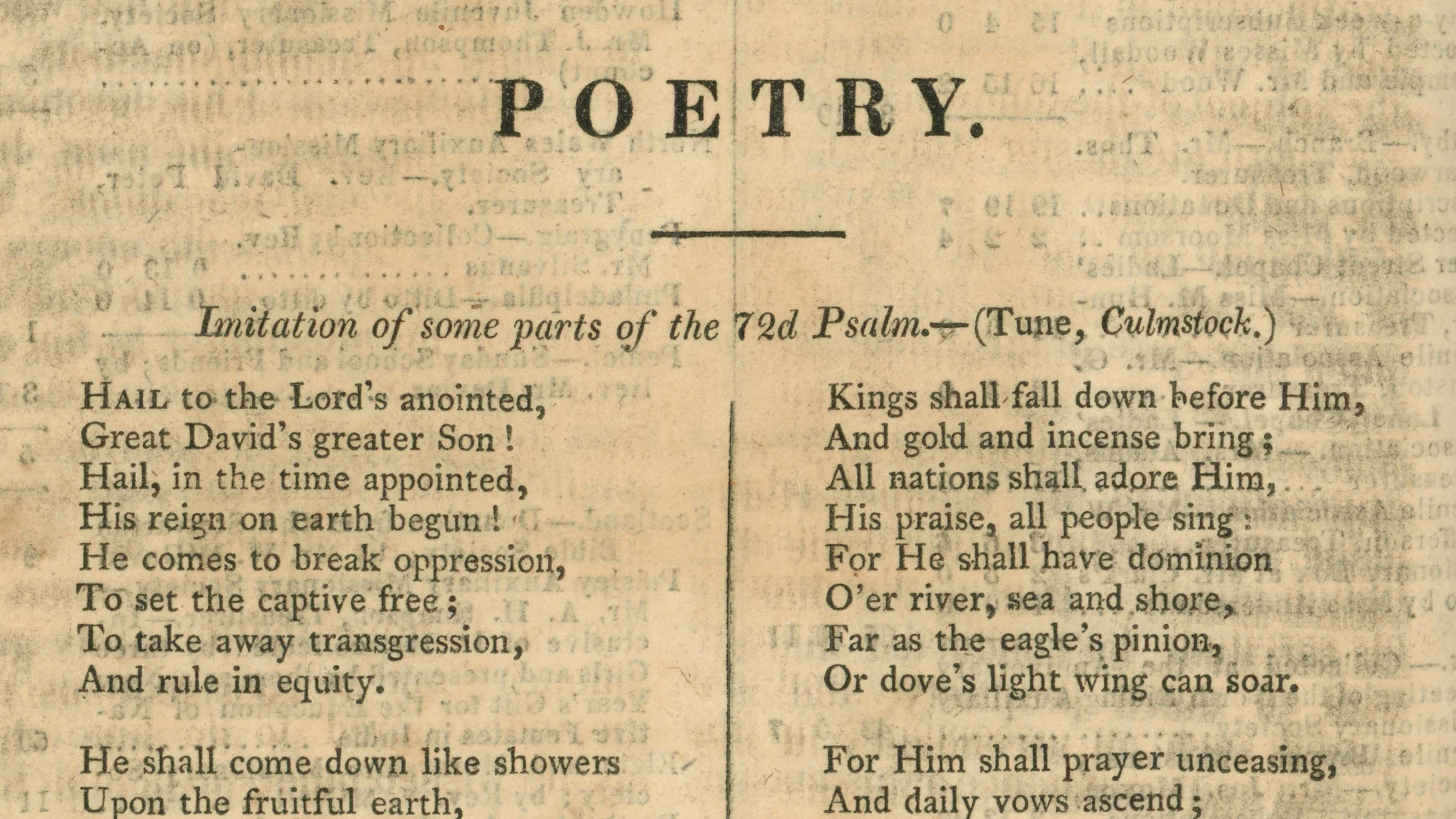 Hail to the Lord's anointed