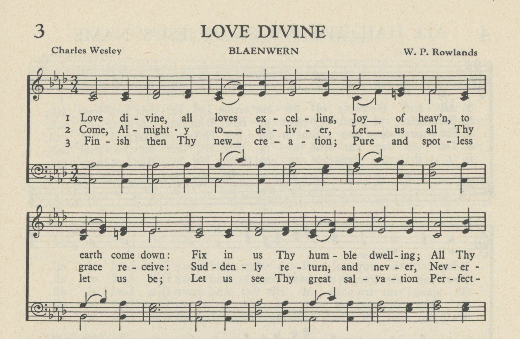 Love Divine All Loves Excelling Hymnology Archive