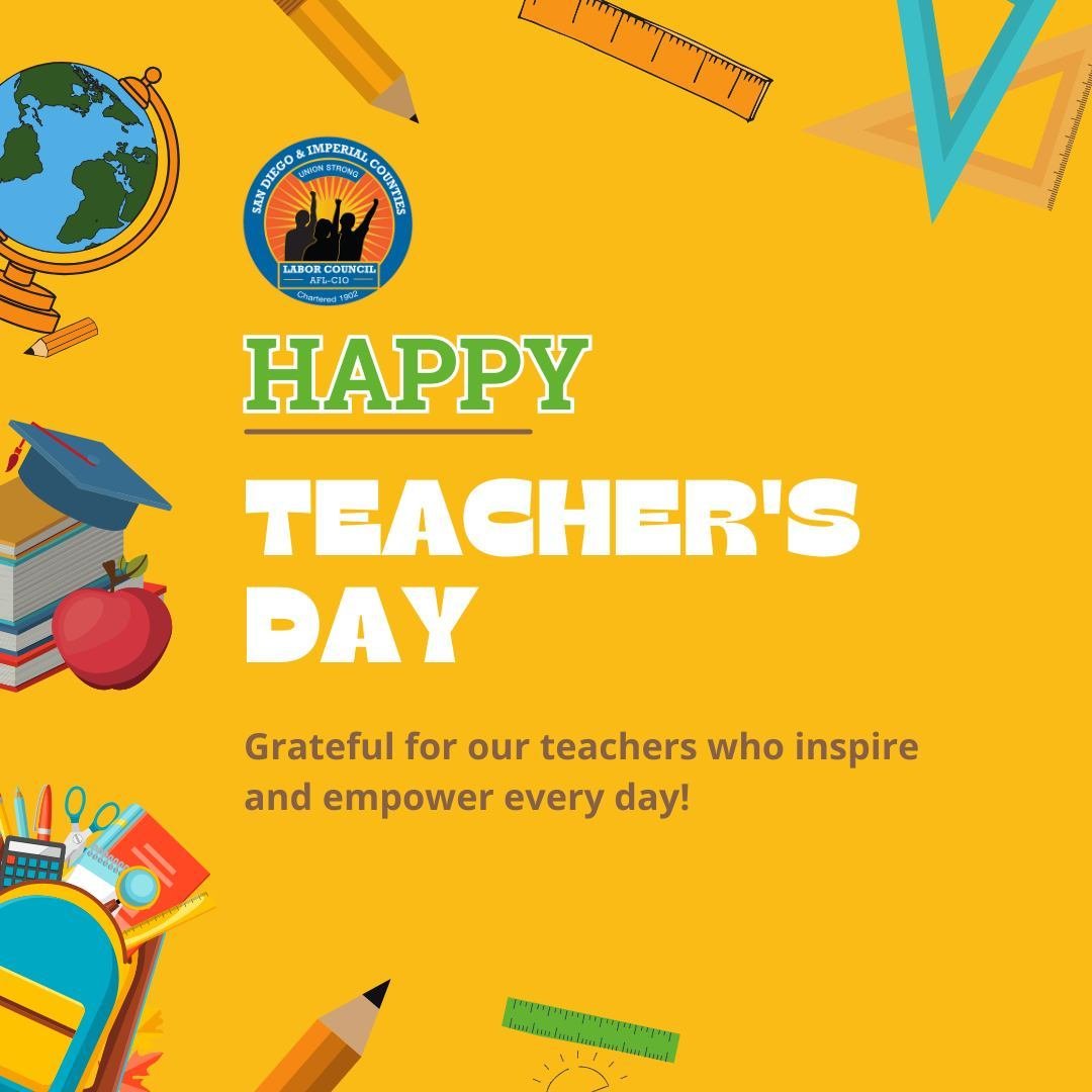 Happy Teacher Appreciation Day! Gratitude to our incredible teachers for their unwavering dedication in igniting the spark of learning in students every single day. Together, united, we continue to fight against educator layoffs and protect the right