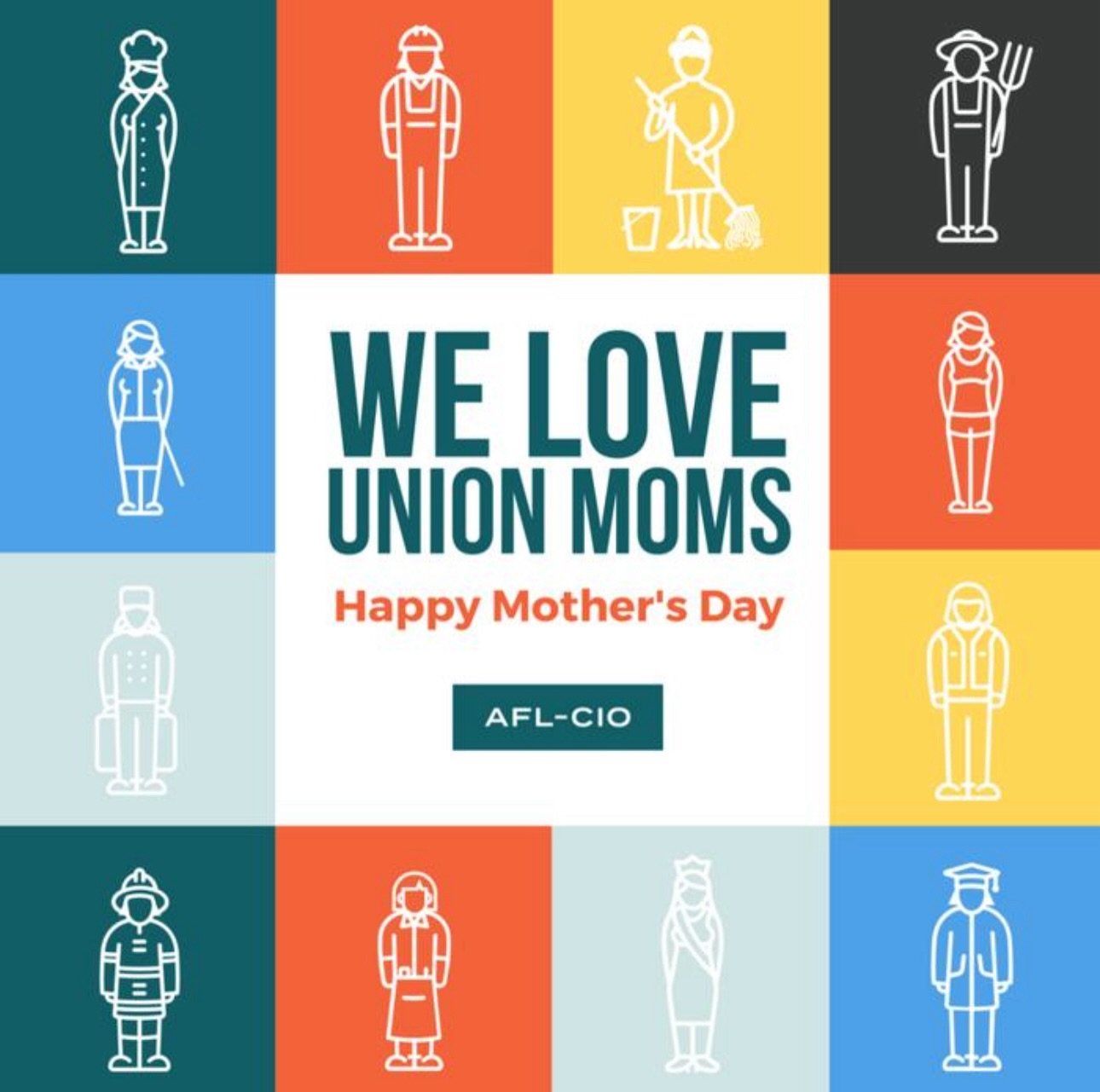 Happy Mother&rsquo;s Day from your labor union family! Today, we celebrate all the hardworking moms who give their all, both at home and in the workforce. Your dedication and strength inspire us every day. 💪🌸 #LaborUnionMoms #Solidarity #MothersDay