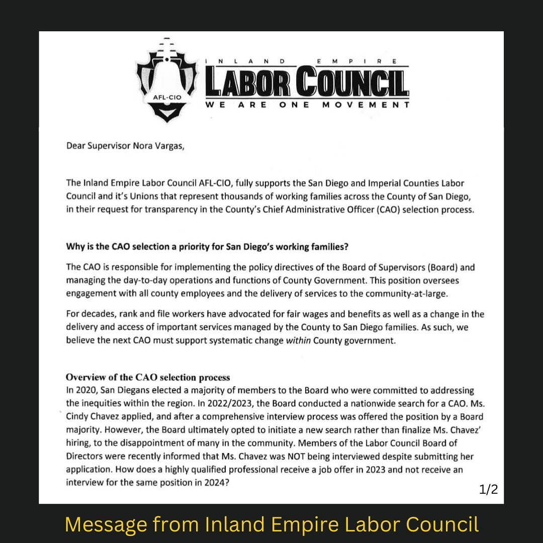 Thank you to our union siblings at the
@ielaborcouncil for supporting our fight for transparency in the CAO hiring process! #solidarity