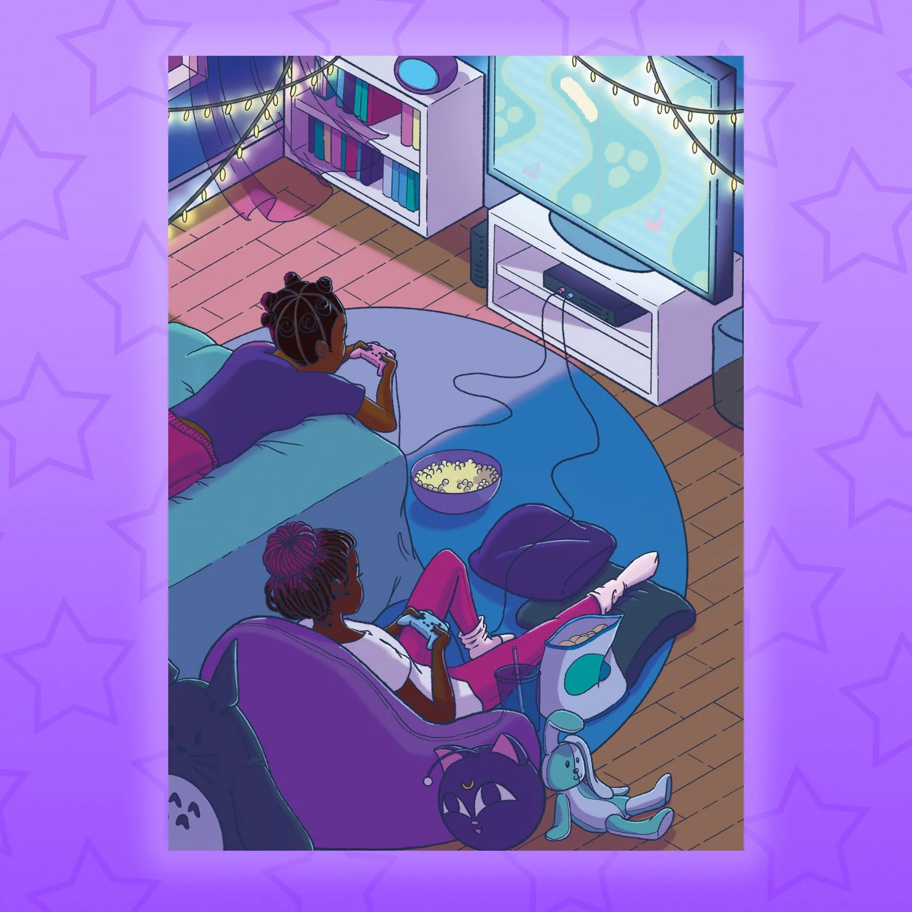 Game Night — Art by QBii