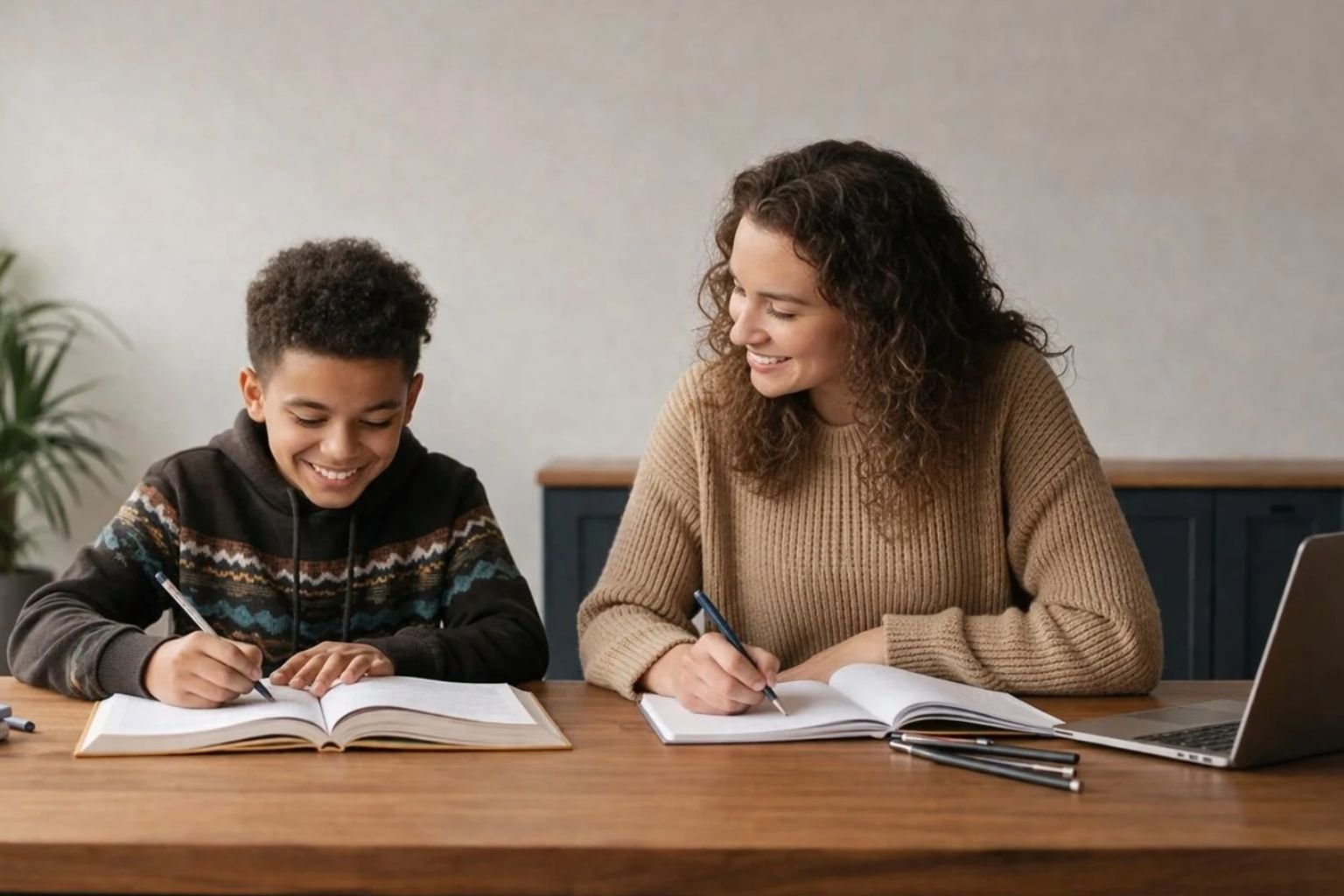 Student struggling with schoolwork before receiving personalized tutoring support