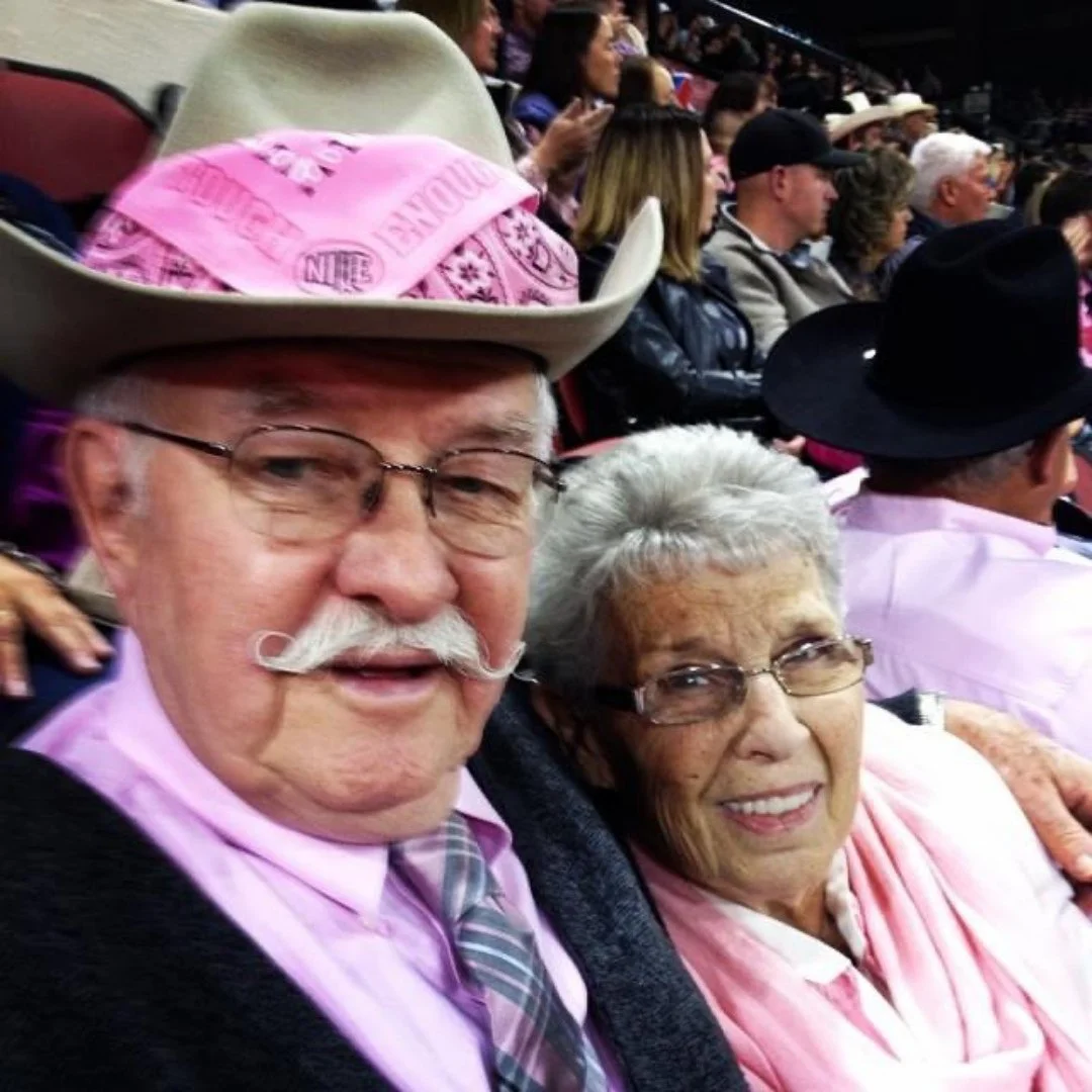 Hugh loved showing his support during Breast Cancer Awareness Month whenever he could. We're looking back on some beautiful moments of Hugh and his family showing their support at the Tough Enough to Wear Pink Rodeo at the Nile in Montana.⁠
⁠
Show yo