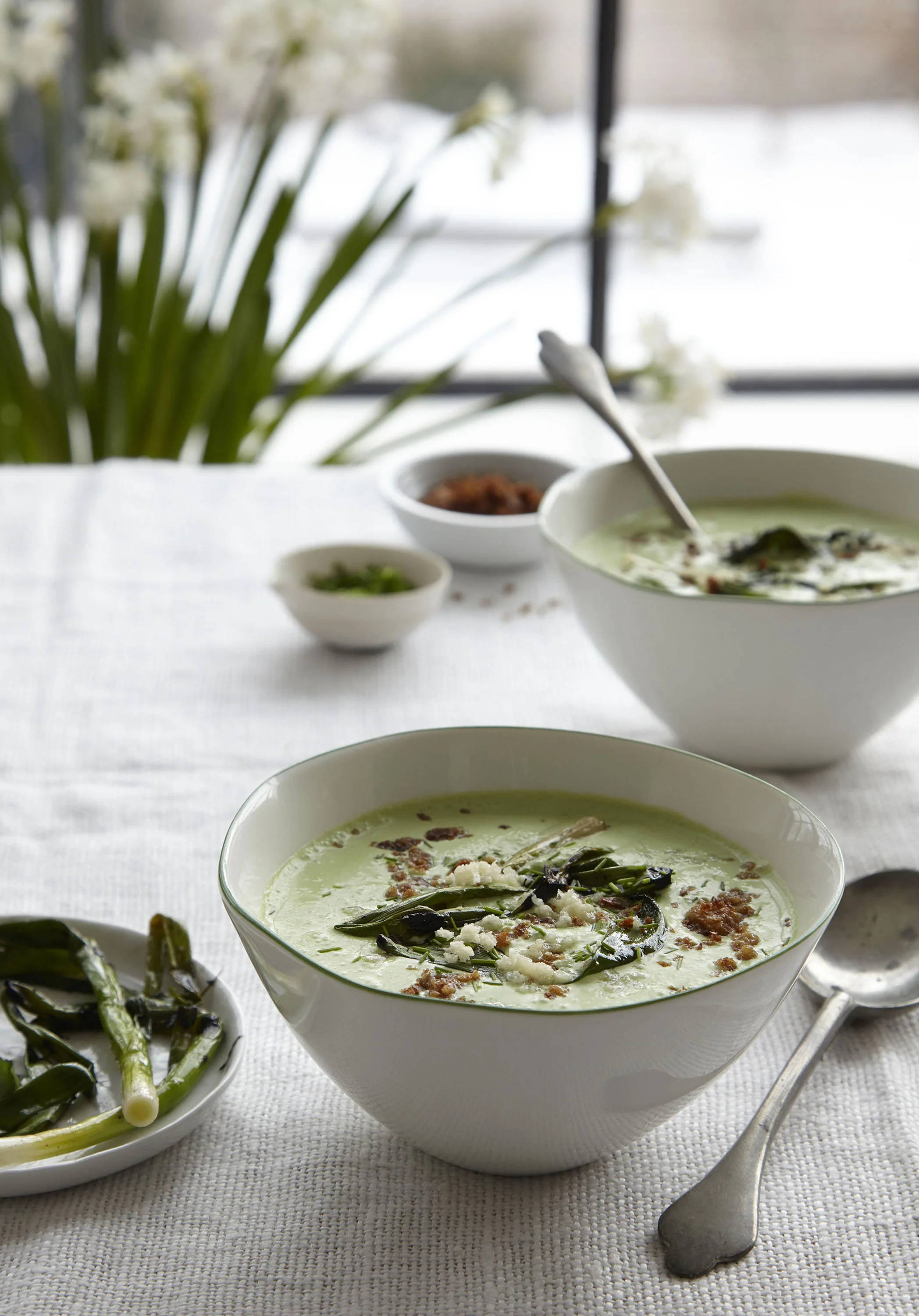 Spinach, Chive, & Yogurt Soup; photo by Romulo Yanes for SAVEUR