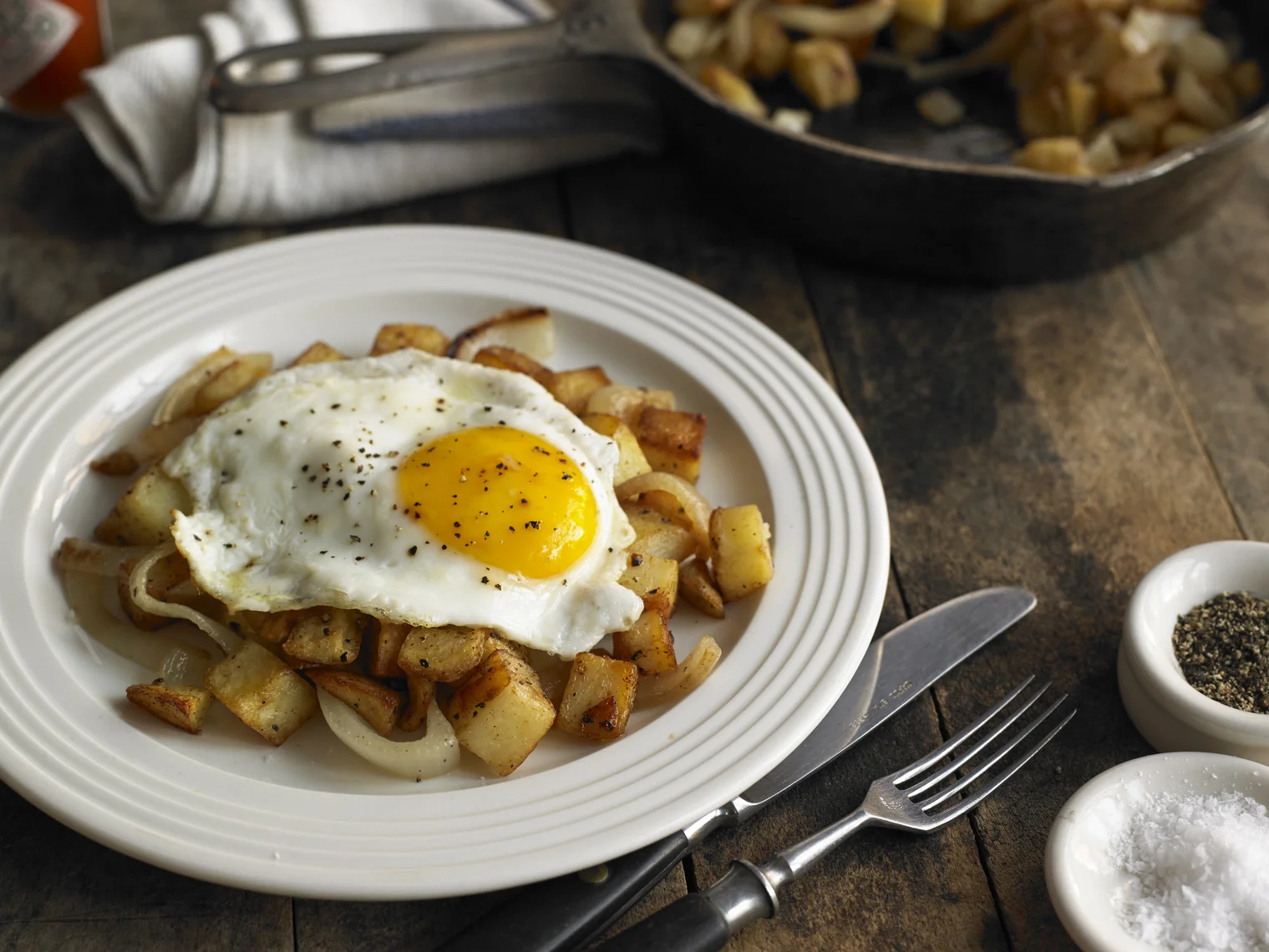 Nigella Lawson's Potato Hash With a Fried Egg; photo by Michael Kraus for The New York Times