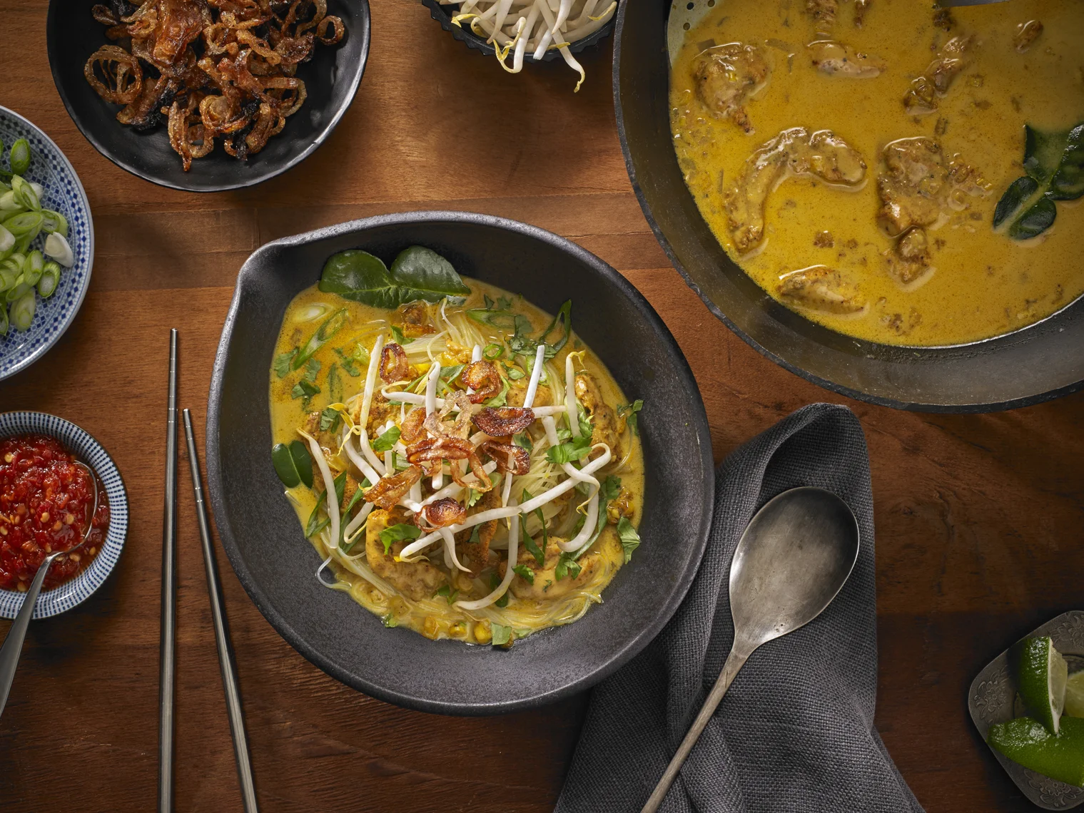 Julia Moskin's Coconut Curry Noodle Soup; photo by Michael Kraus for The New York Times
