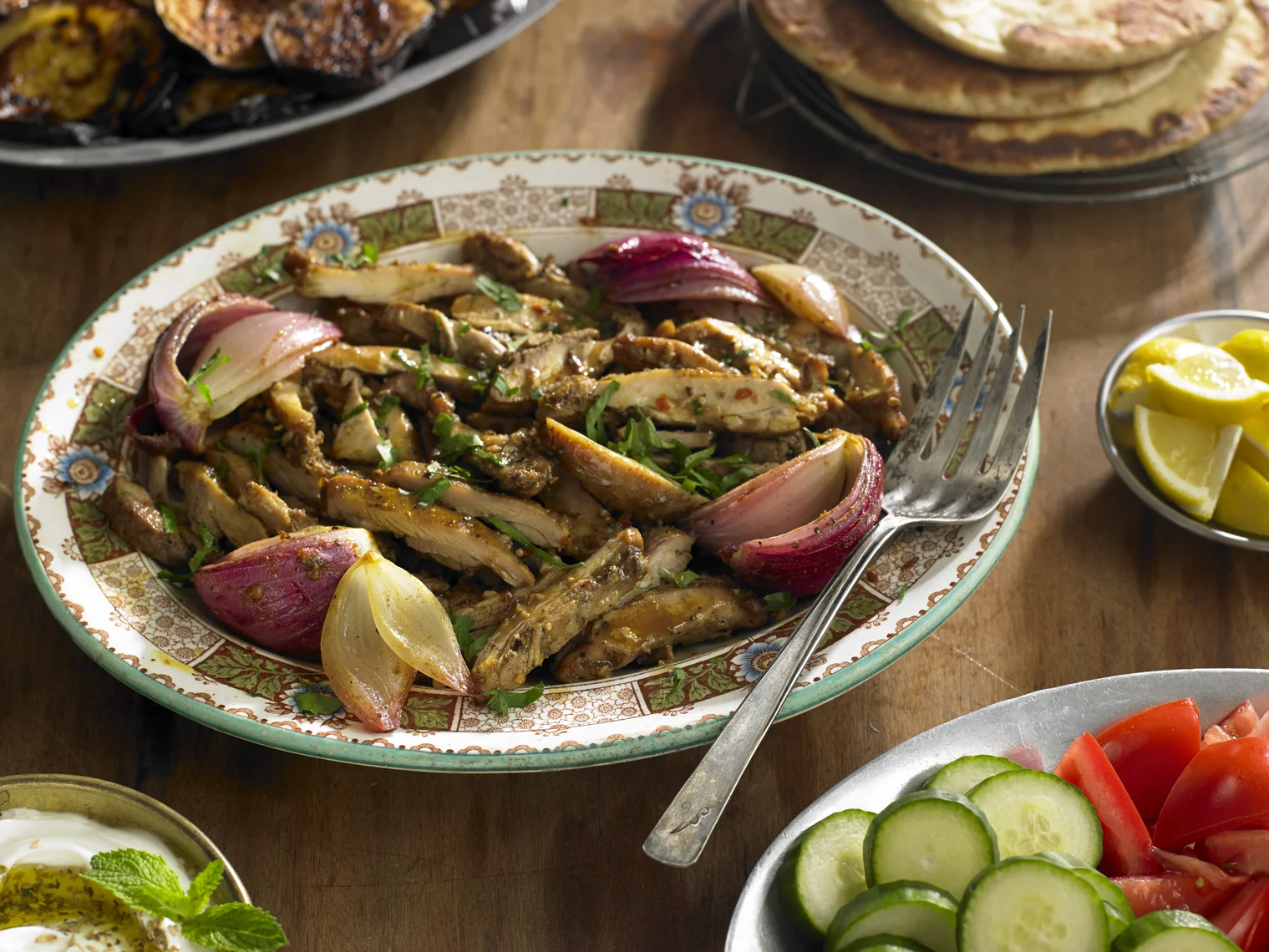 Sam Sifton's Oven-Roasted Chicken Shawarma; photo by Michael Kraus for The New York Times