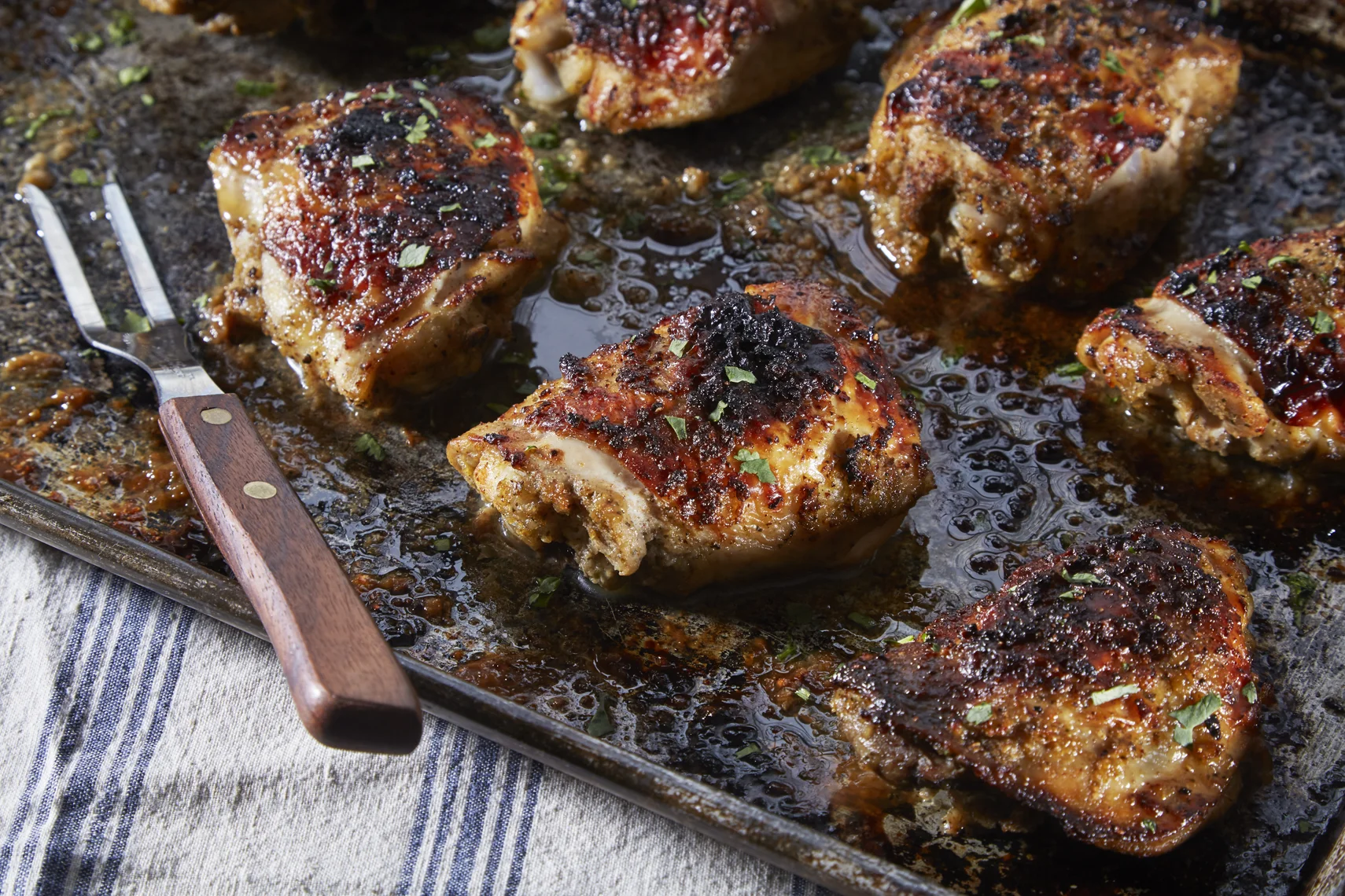 Chicken Thighs with Cumin, Cayenne and Citrus; photo by Michael Kraus for The New York Times