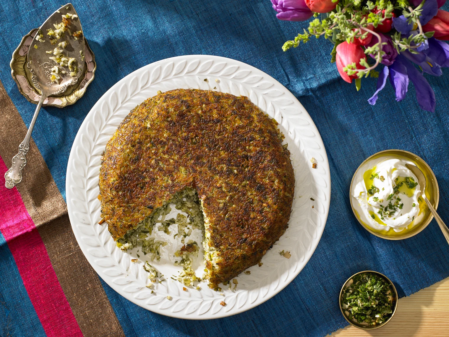 Sabzi Polo with Tahdig (Herbed Rice); photo by Michael Kraus for The New York Times