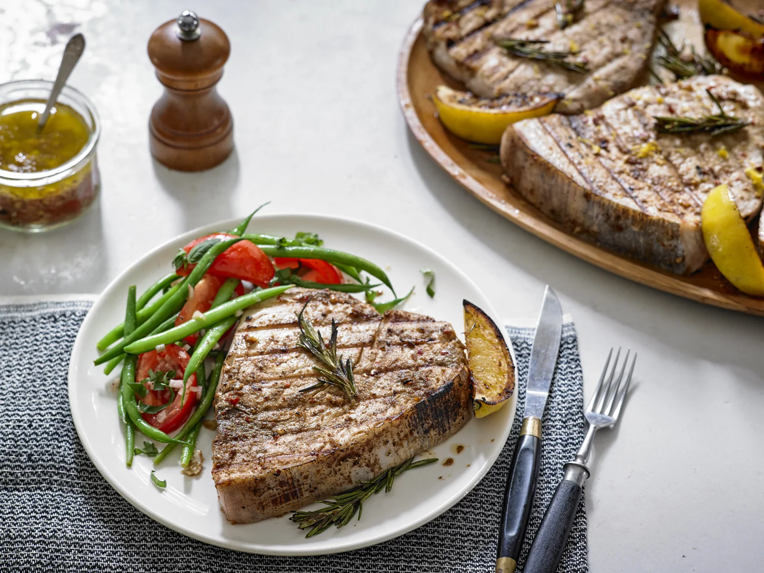 Grilled Marinated Swordfish Steaks; photo by Michael Kraus for The New York Times
