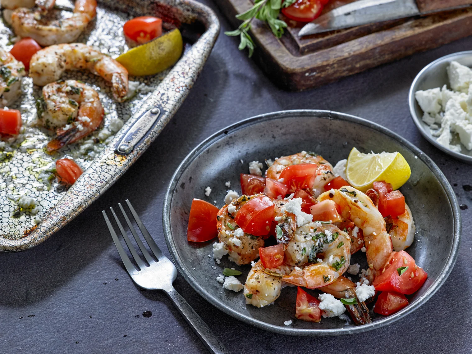 Mark Bittman's Greek Style Broiled Shrimp; photo by Michael Kraus for The New York Times
