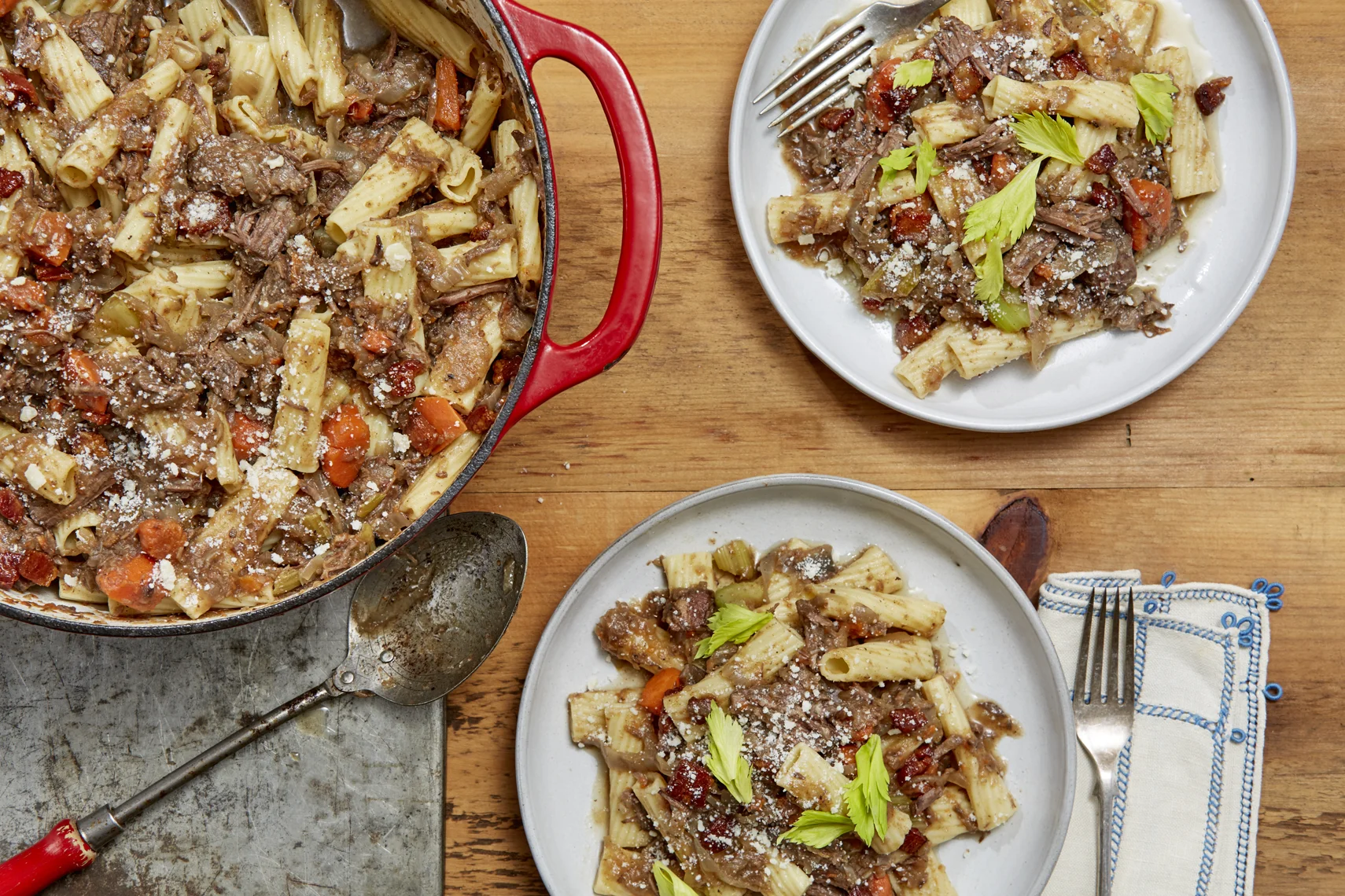 Mark Bittman's Pasta alla Genovese; photo by Michael Kraus for The New York Times