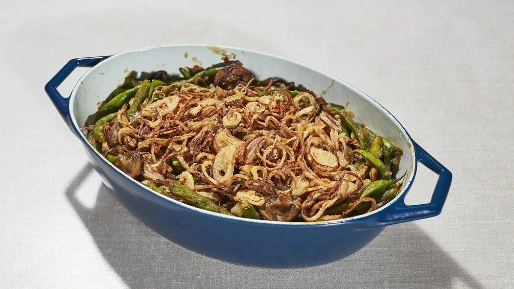 Vegan Green Bean Casserole; photo by Heami Lee for Munchies
