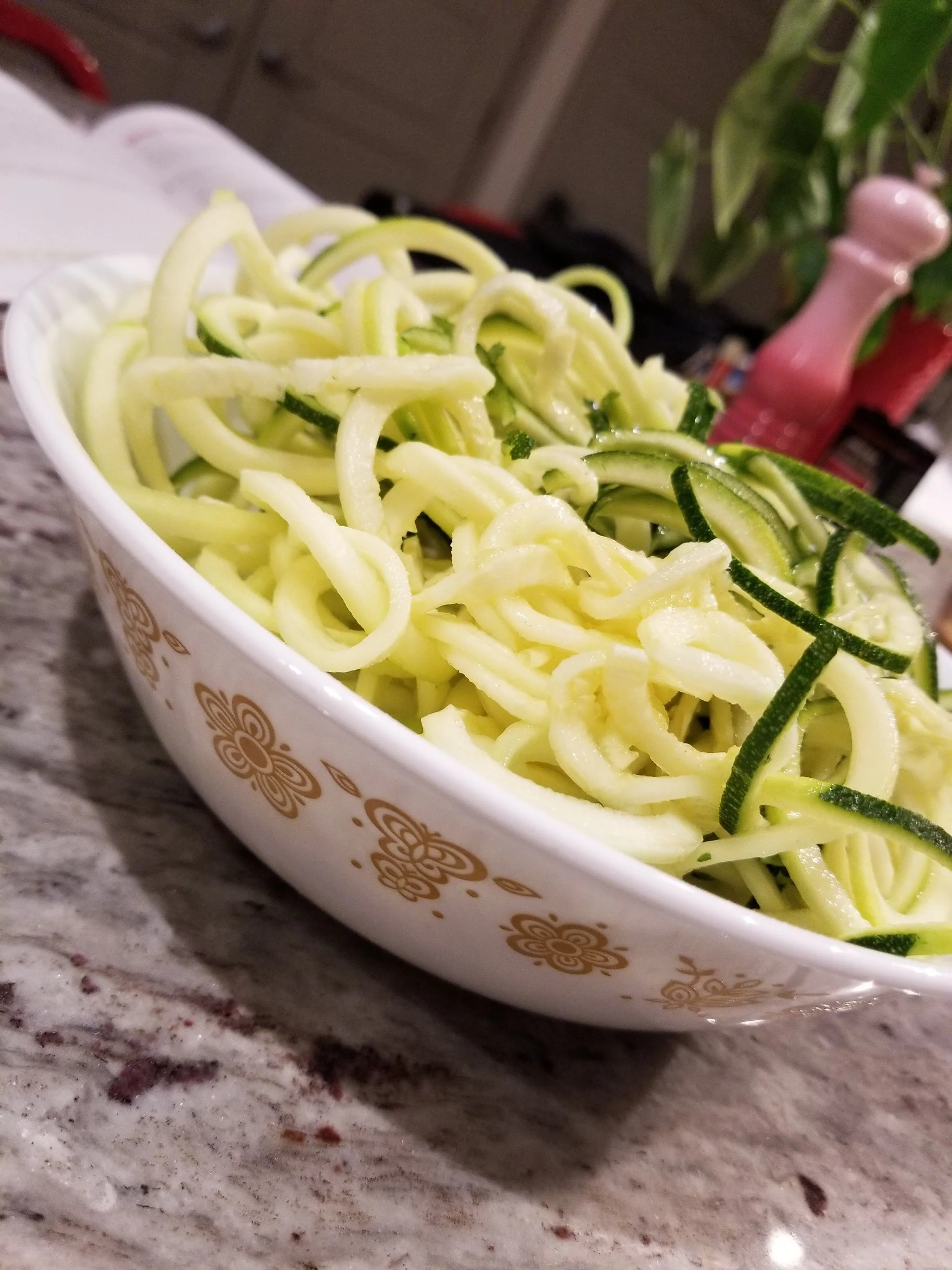 Dehydrating the zoodles