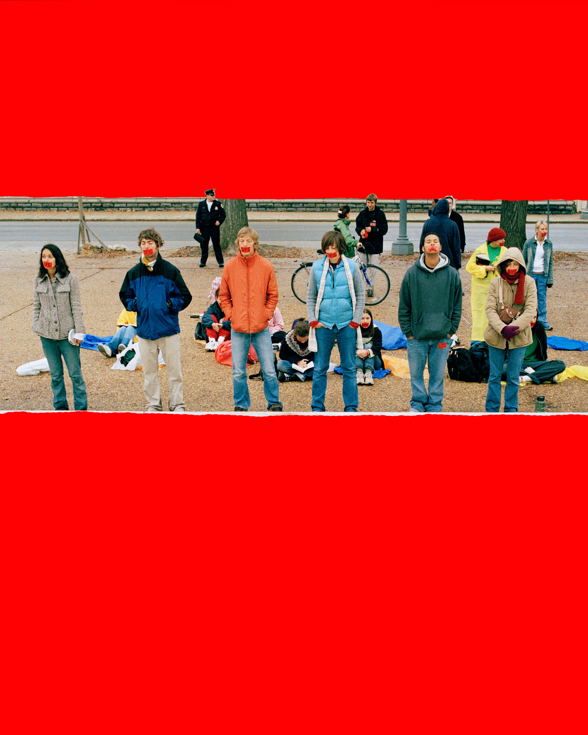 Protest at U.S. Supreme Court , Washington, D.C. 2004. h. 44.5" x w. 36"