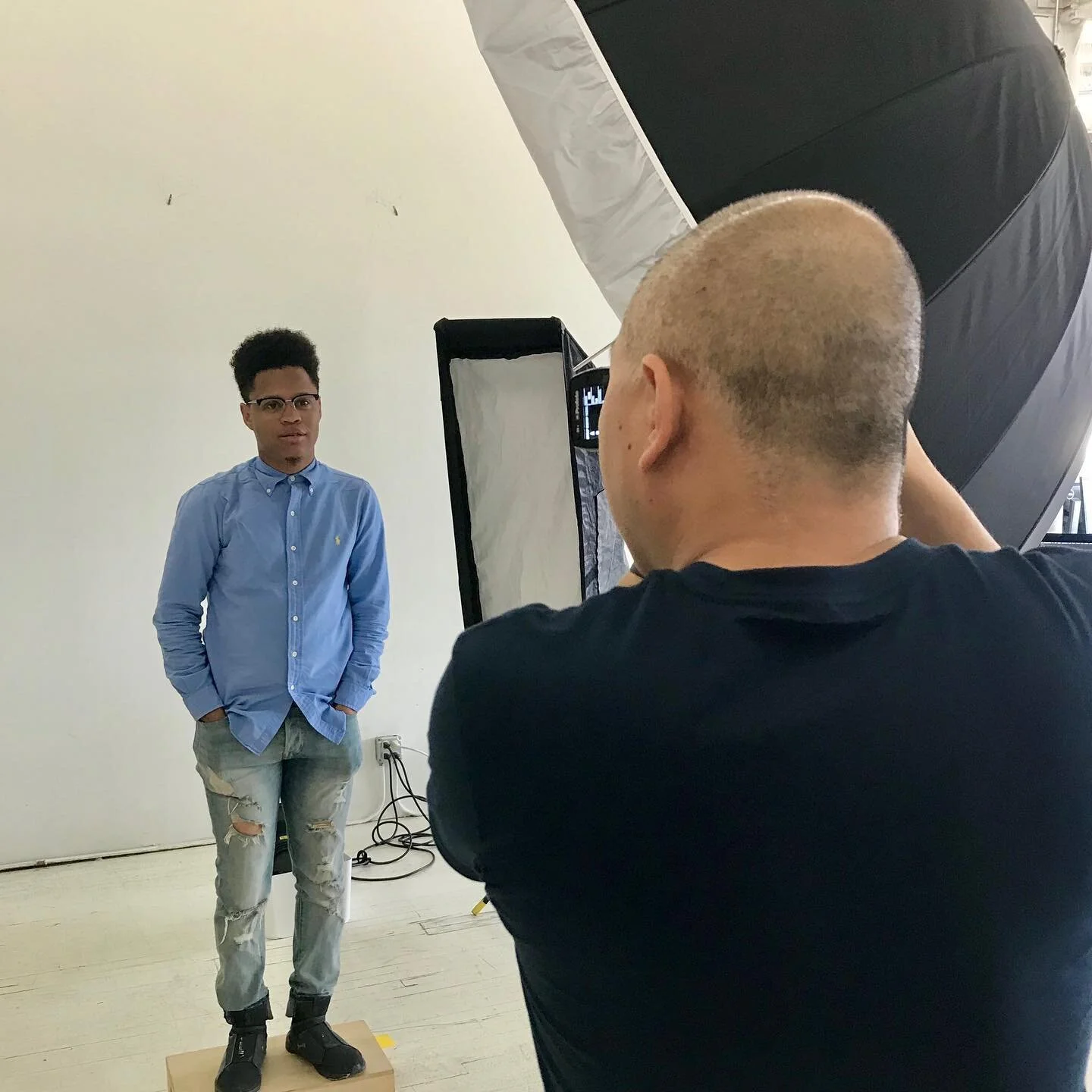 Privileged to spend some time this morning with @georgeaye of Greater Good Studio learning about the Portraits of Color project. Coming soon to KC! #portraitsofcolor #dplusdcon