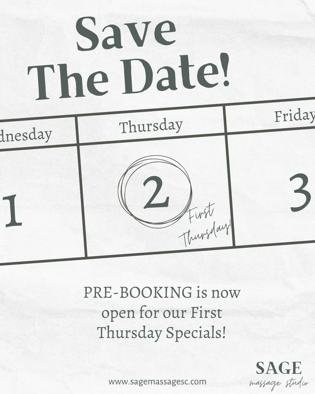 We can't wait to see you all next week for First Thursday! We'll have retail sales and massage specials, so you don't want to miss this! See the link in our bio to pre-book your appointment!
@firstthursdayonmain
#massagetherapy #massage #selfcare #sp