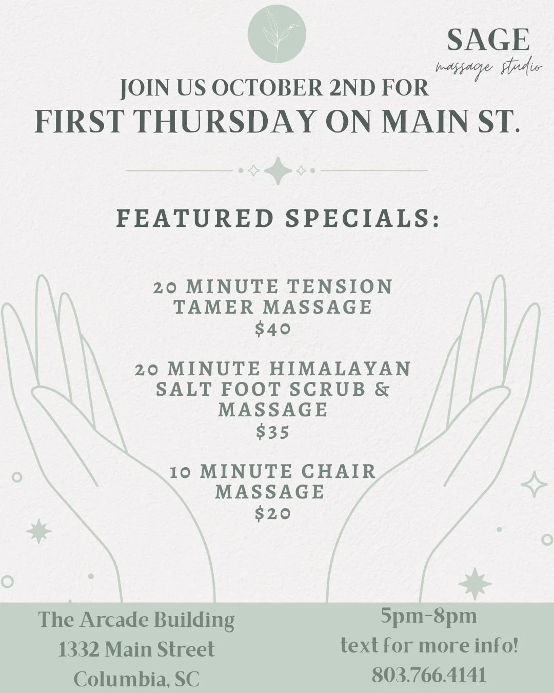 Join us THIS THURSDAY October 2nd for First Thursday on Main Street! We'll have some stellar specials PLUS you can check out our new retail items in our Spa Shop! The best part? You don't have to wait to reserve your spot! Check out the link in our b