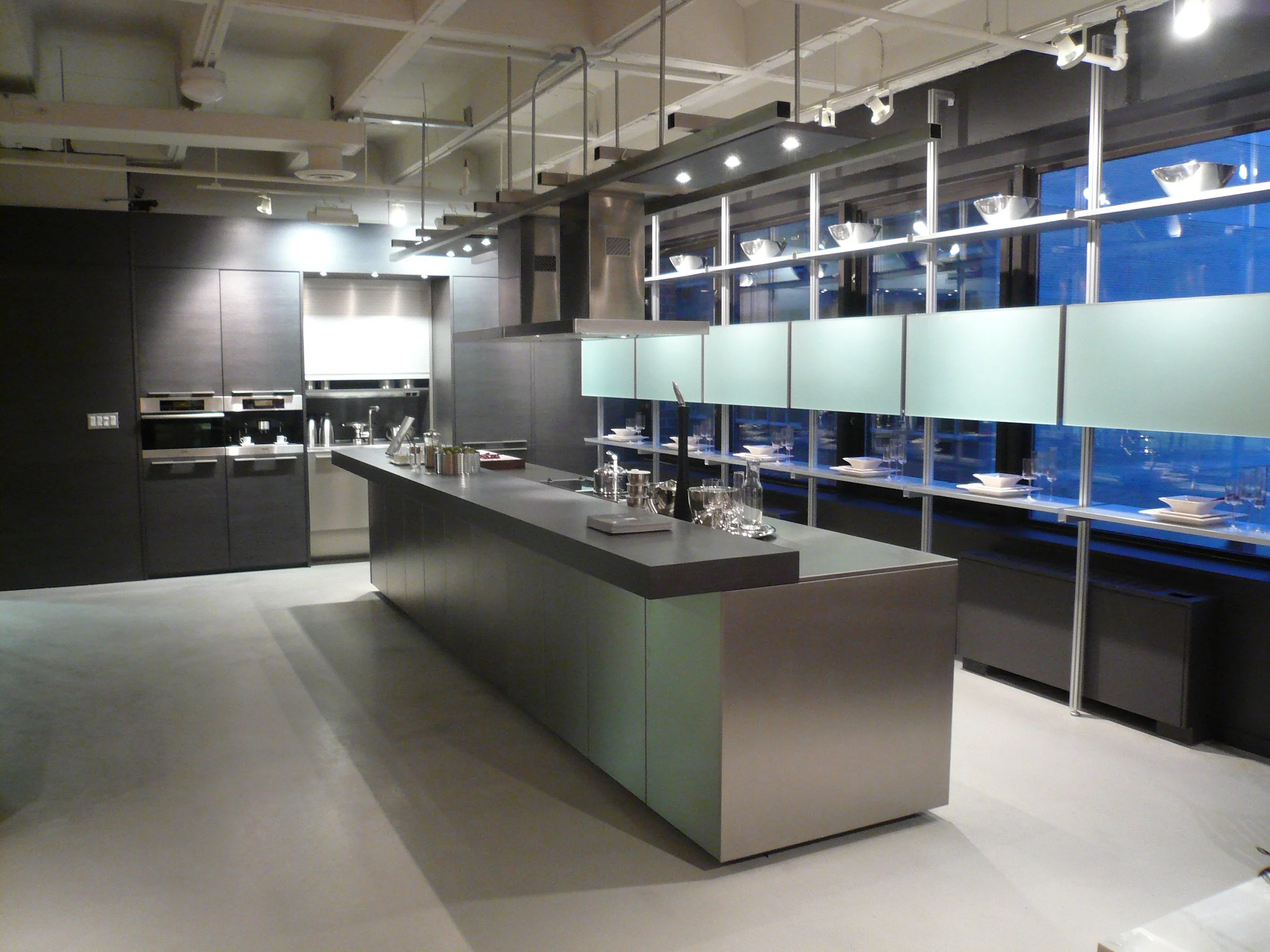 GLASS FRONTS, FROSTED