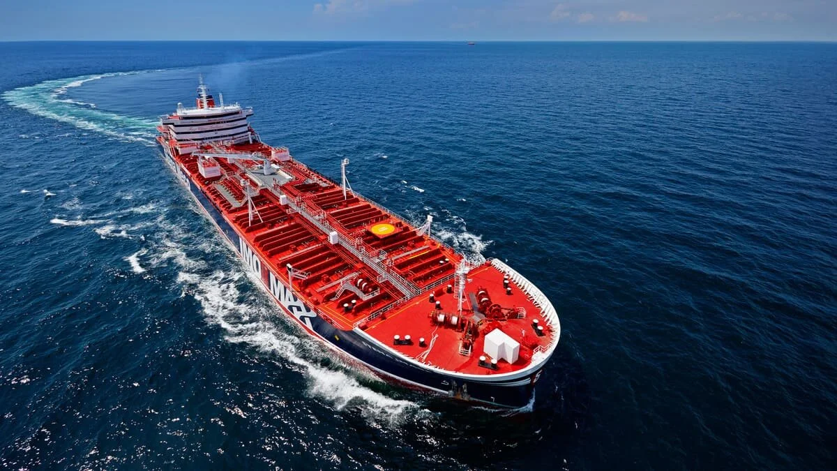 Launching an oil tanker