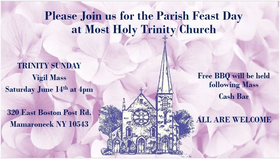 Mass in Rarely Open Most Holy Trinity Church — Mamaroneck Historical ...